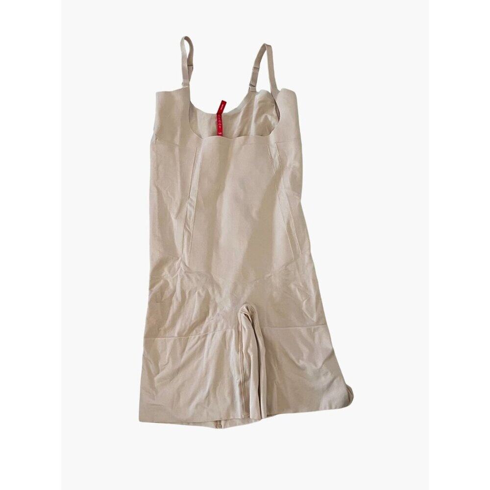 Spanx OnCore Open-Bust Mid-Thigh Bodysuit Shapewear Women's Size Large New witho